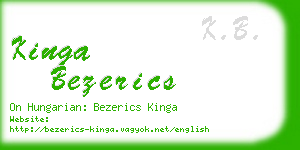 kinga bezerics business card